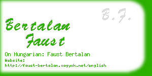 bertalan faust business card